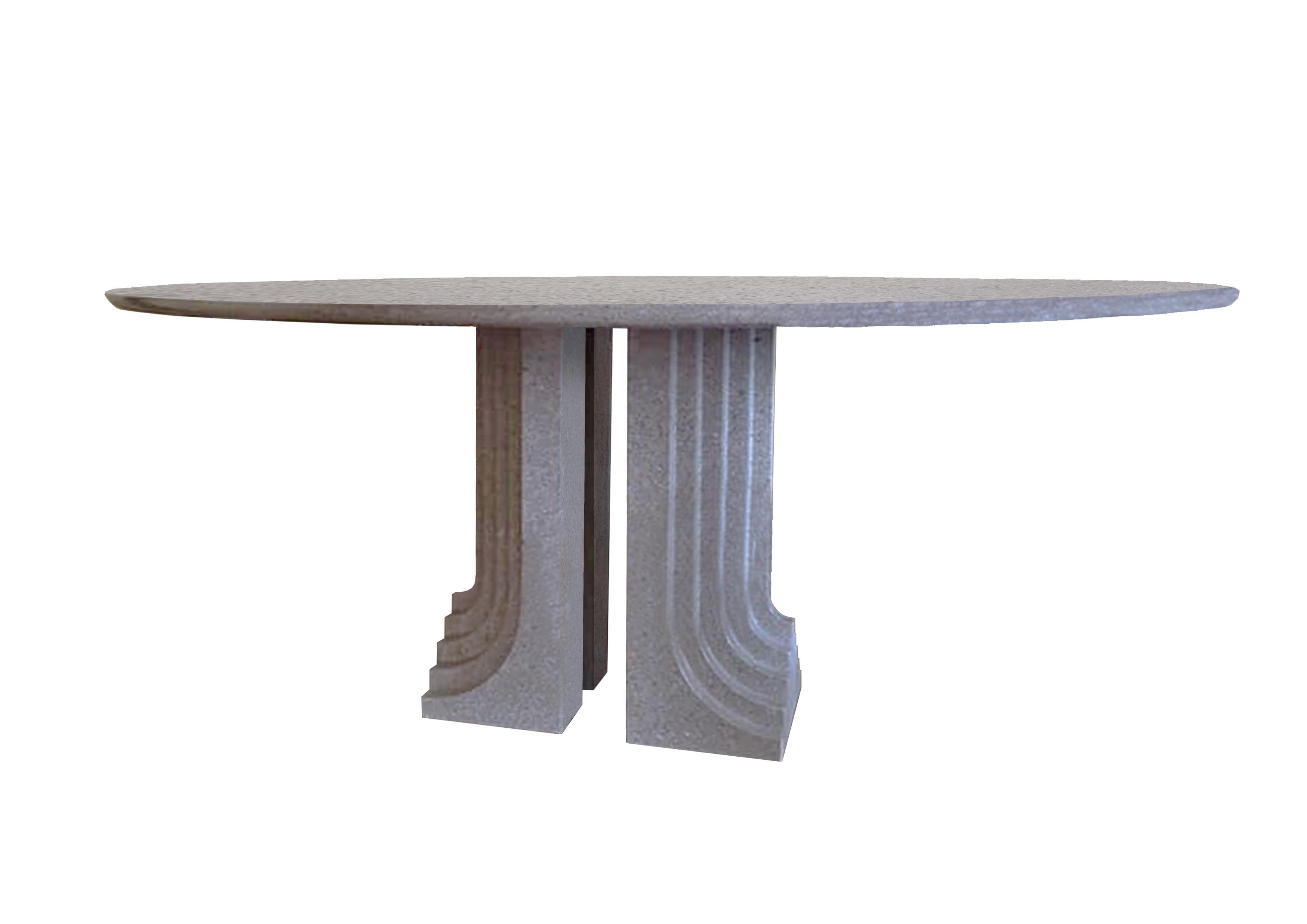Mid-Century Modern Table Samo brutaliste en granit du Studio Simon dans le style de Carlo Scarpa, 1970 en vente