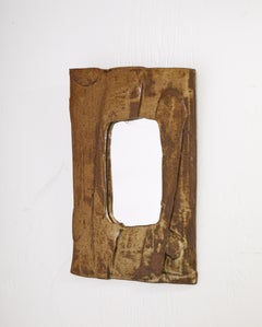 Studio Slab Ceramic Mirror, USA 1950's