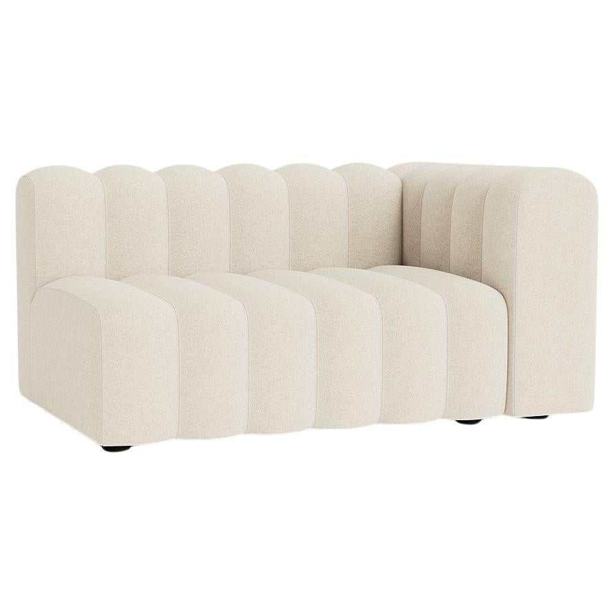 'Studio' Sofa von Norr11, Modul für große Armlehnen, Weiß