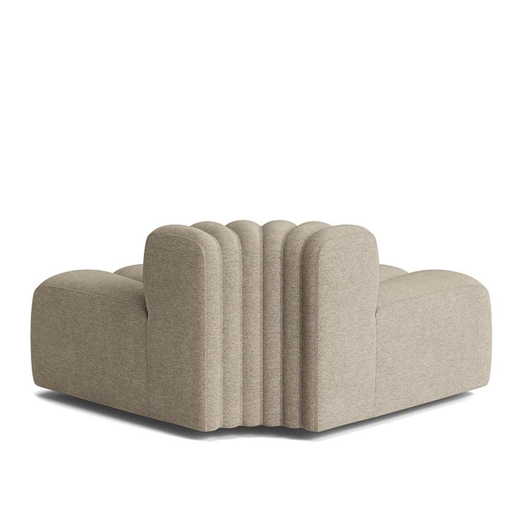 Danish 'Studio' Sofa by Norr11, Modular Sofa, Curve Module, Coconut (Outdoor) For Sale