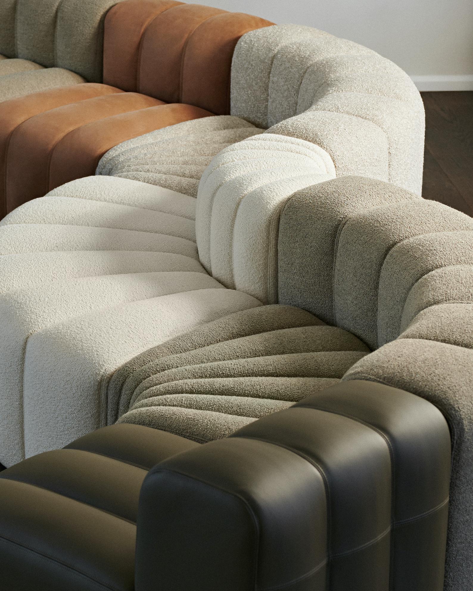 'Studio' Sofa by Norr11, Modular Sofa, Curve Module, Coconut (Outdoor) For Sale 1