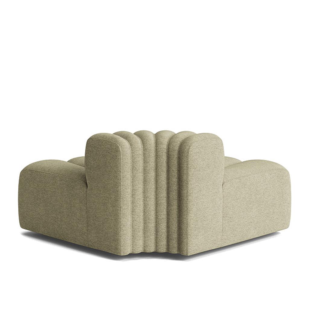 Mid-Century Modern 'Studio' Sofa by Norr11, Modular Sofa, Curve Module, Green For Sale