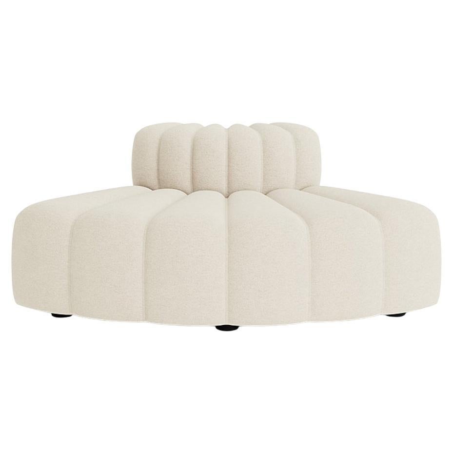 'Studio' Sofa by Norr11, Modular Sofa, Curve Module, White