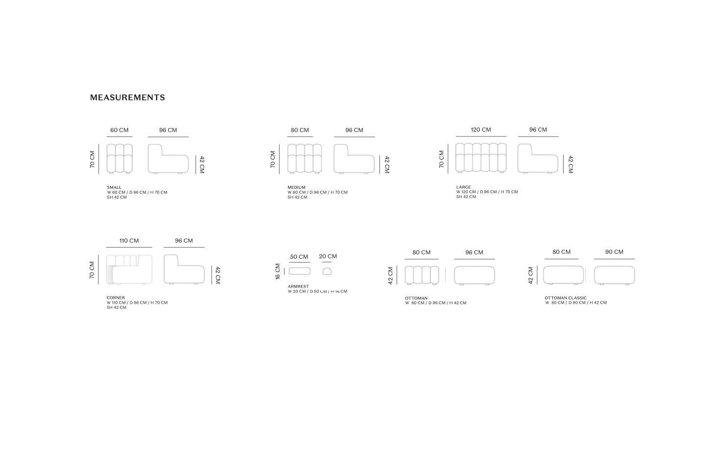 Modulares Sofa „Studio“ von Norr11, Sofa, Setup 1, Savane Coconut (Outdoor) (Wolle) im Angebot