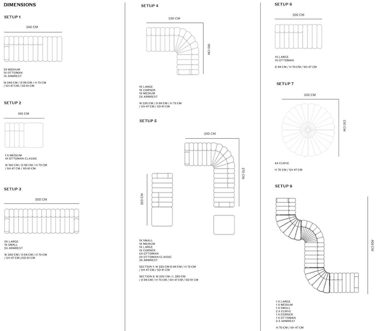 Sofa „Studio“ von Norr11, Modulares Sofa, 12er-Set, Weiß im Angebot 2