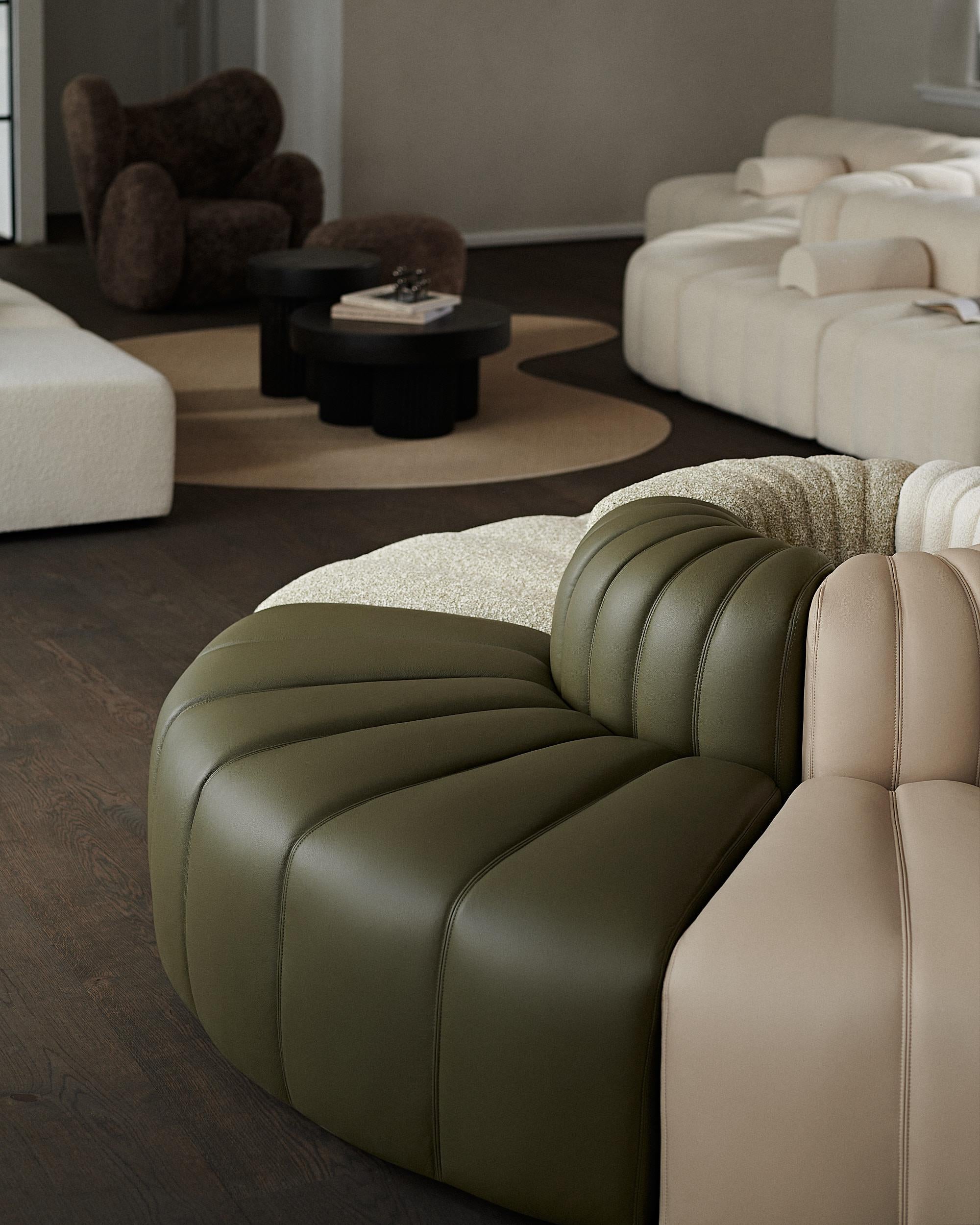 'Studio' Sofa by Norr11, Modular Sofa, Setup 5, Green For Sale 3