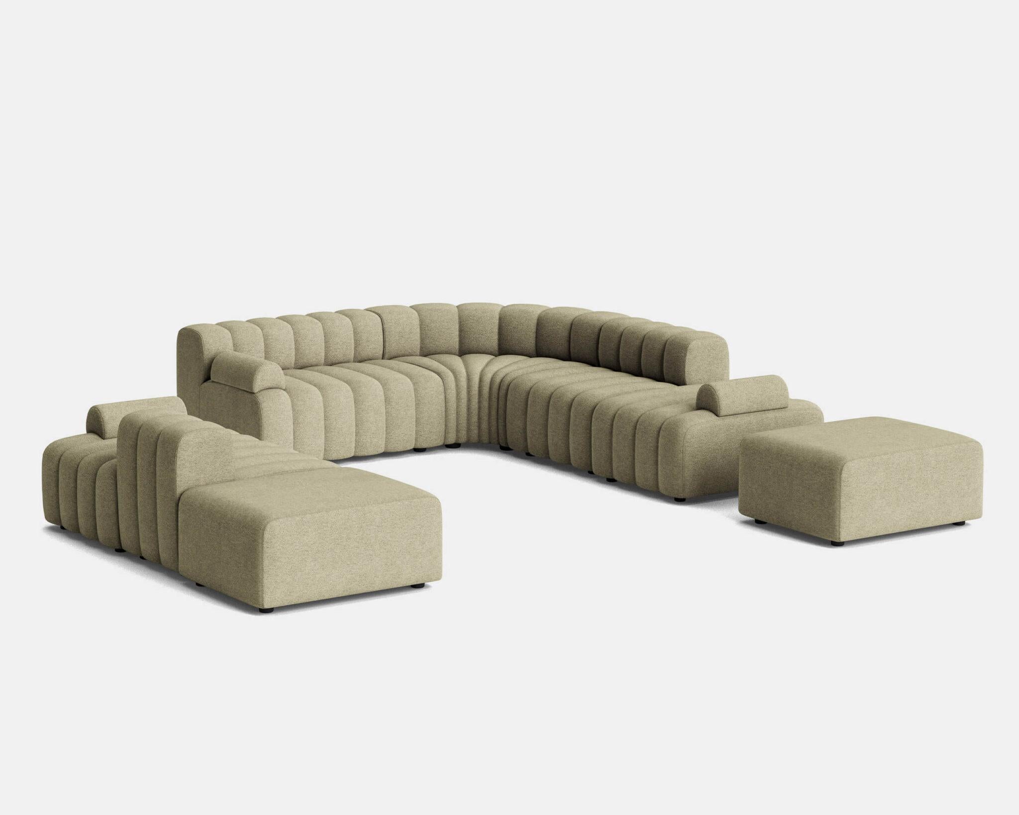 Sofa ''Studio'' von Norr11, Modulares Sofa, 5er-Set, Weiß (Moderne der Mitte des Jahrhunderts) im Angebot