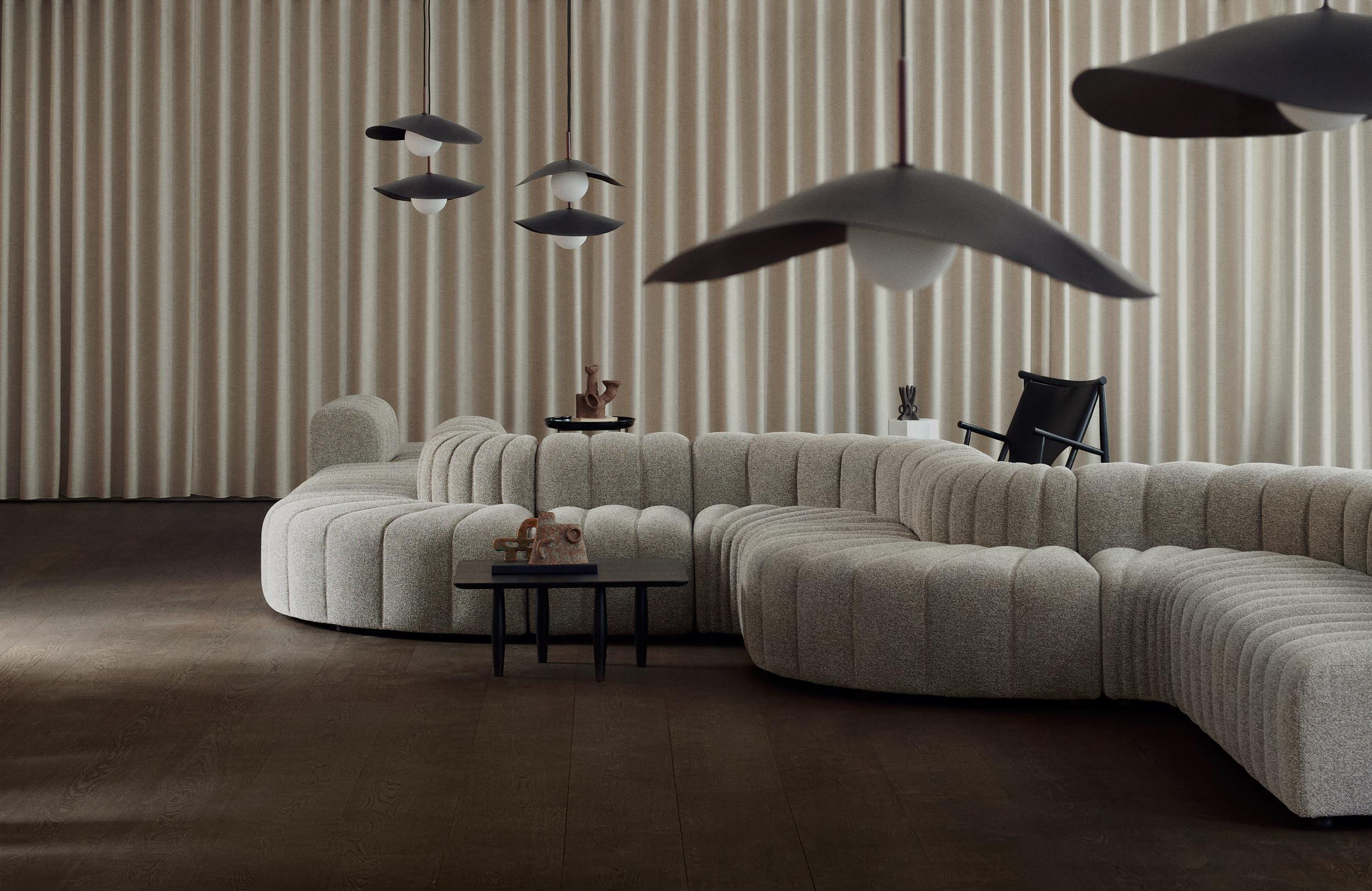 Contemporary 'Studio' Sofa by Norr11, Modular Sofa, Setup 9, White For Sale