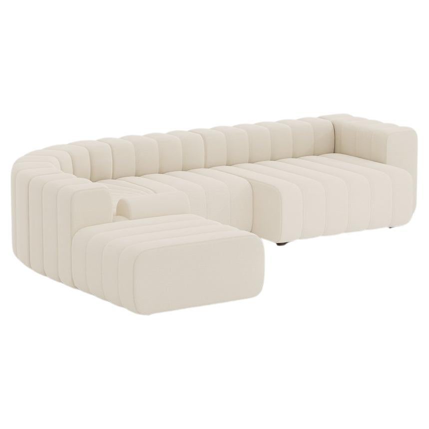 Sofa Studio par Norr11, canapé modulaire, Setup 9, blanc