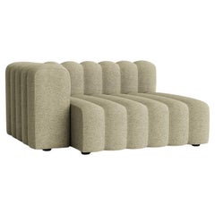 'Studio' Sofa by Norr11, Lounge Large Armrest Short Module, Green