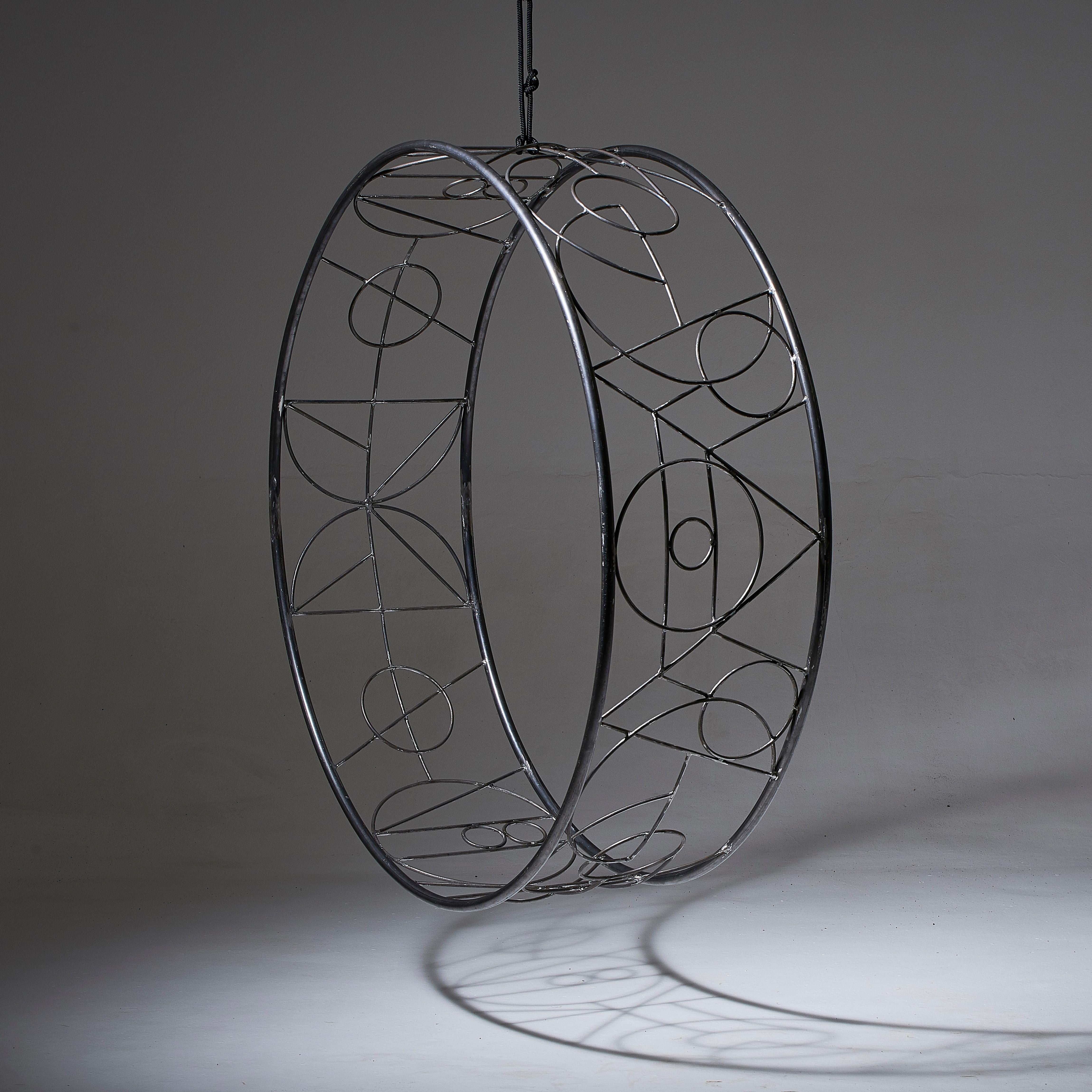 South African Studio Sterling Ndebele Full Circle Suspended Seat For Sale