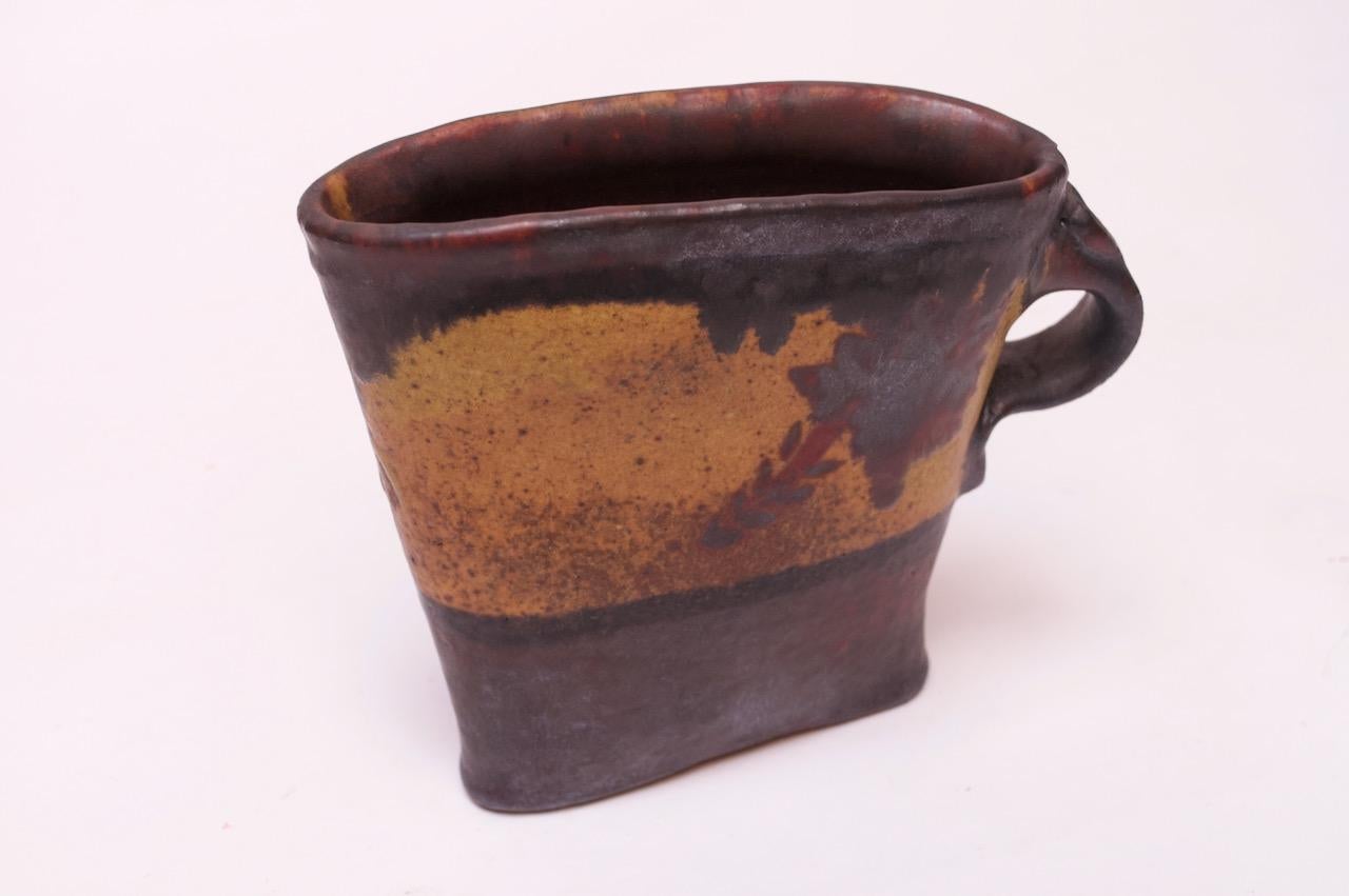 Ceramic Studio Stoneware Pitcher / Vase Signed 