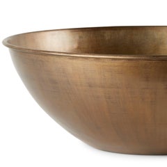 Studio Sturdy – Rolled Edge Brass Bowl – 18" Diameter