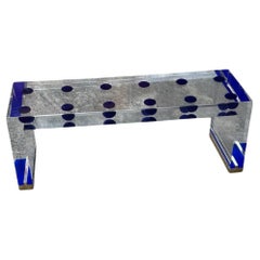 Studio Superego Modern Italian Coffee Table in Plexiglass & Brass