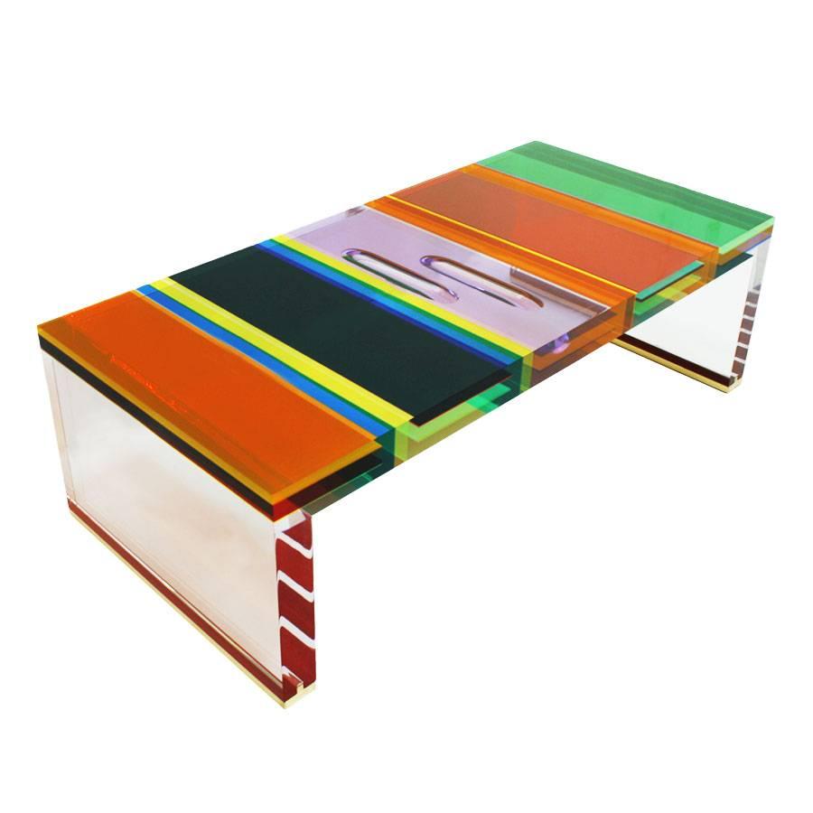 multicolor coffee table