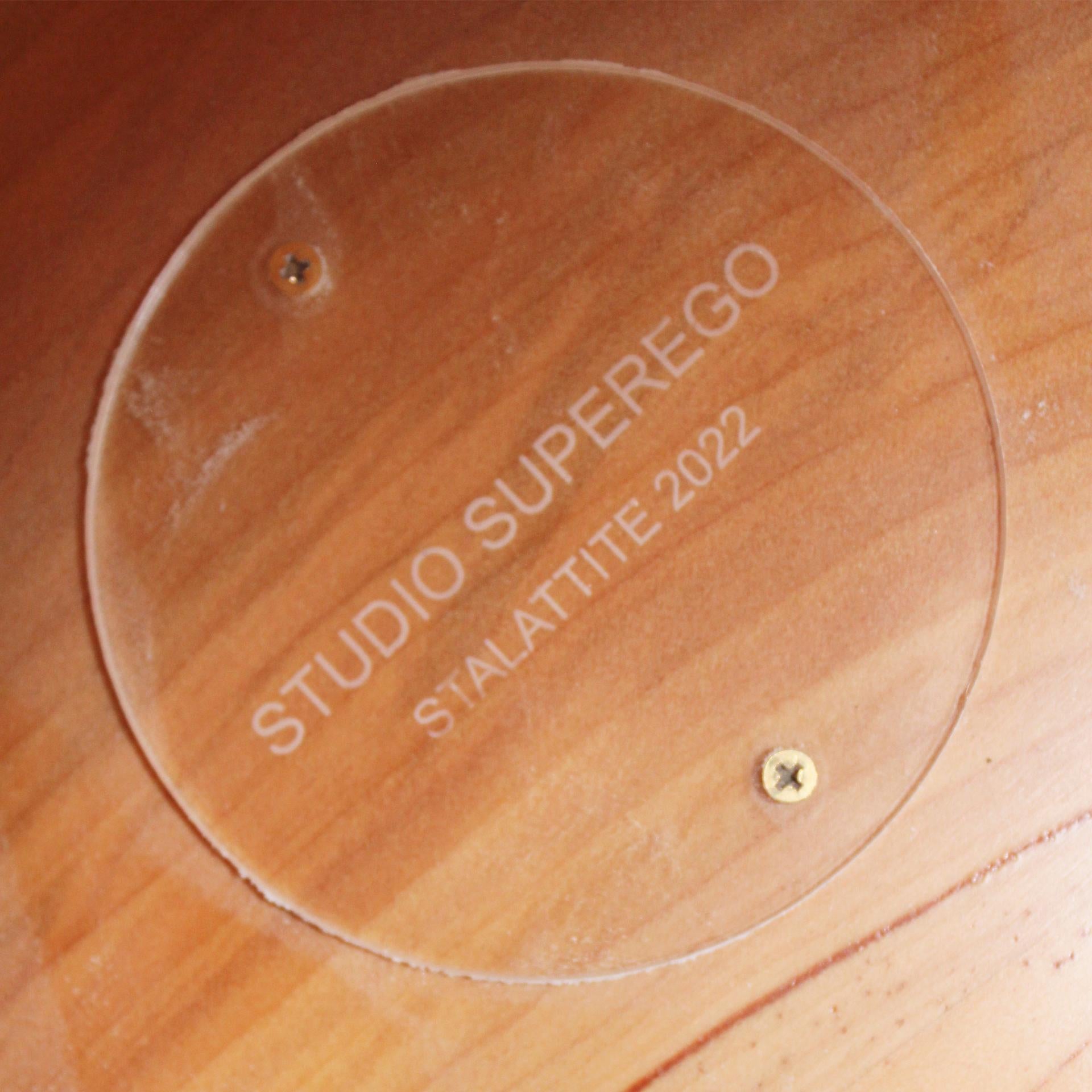 Studio Superego Modern Wood and Multicolor Plexiglass Italian Coffee Table For Sale 5