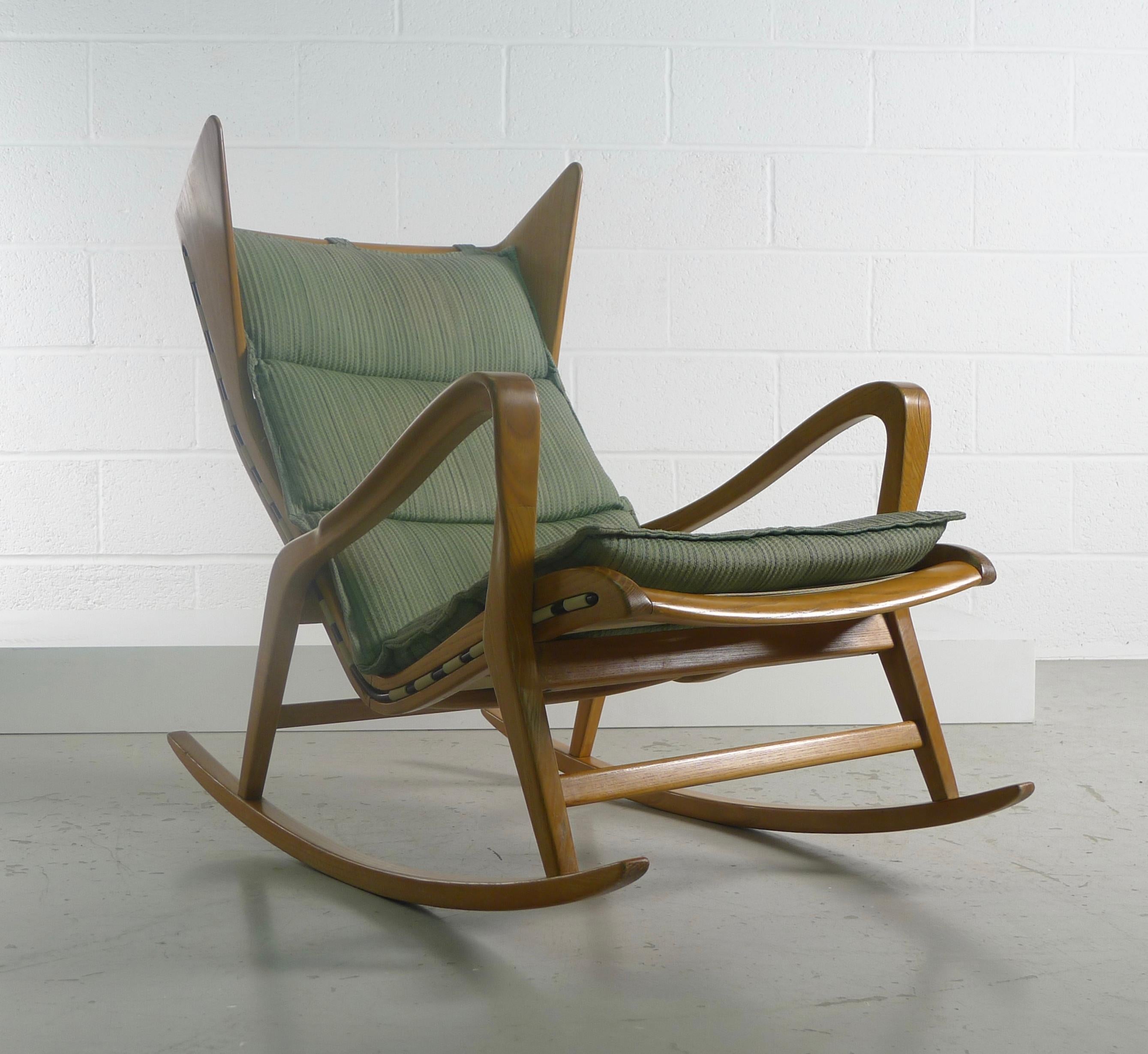 Italian Studio Technica Cassina, Rocking Chair Model 572, circa 1955
