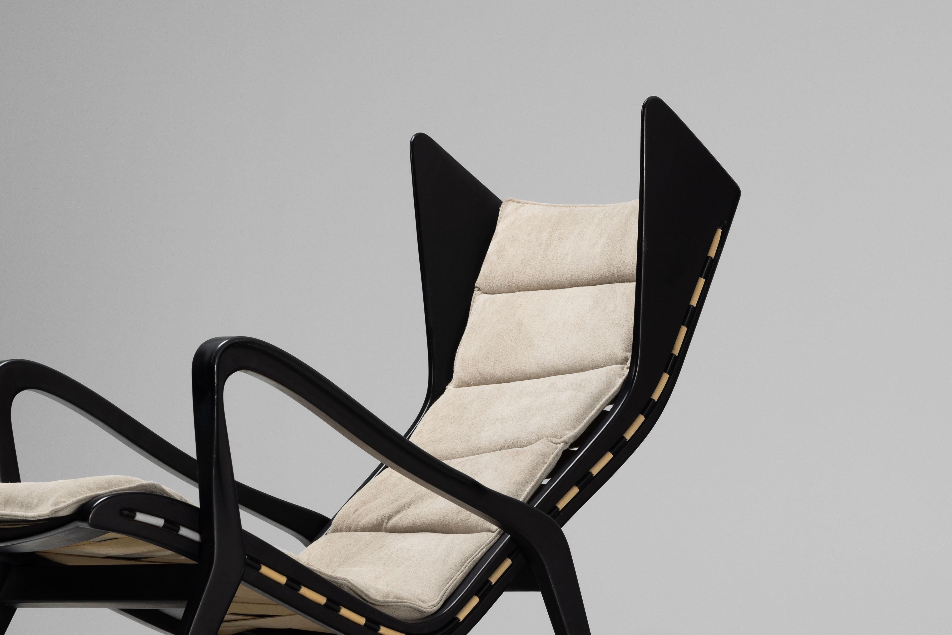 Studio Tecnico Cassina Schaukelstuhl hergestellt in Italien 1955 (Italienisch) im Angebot