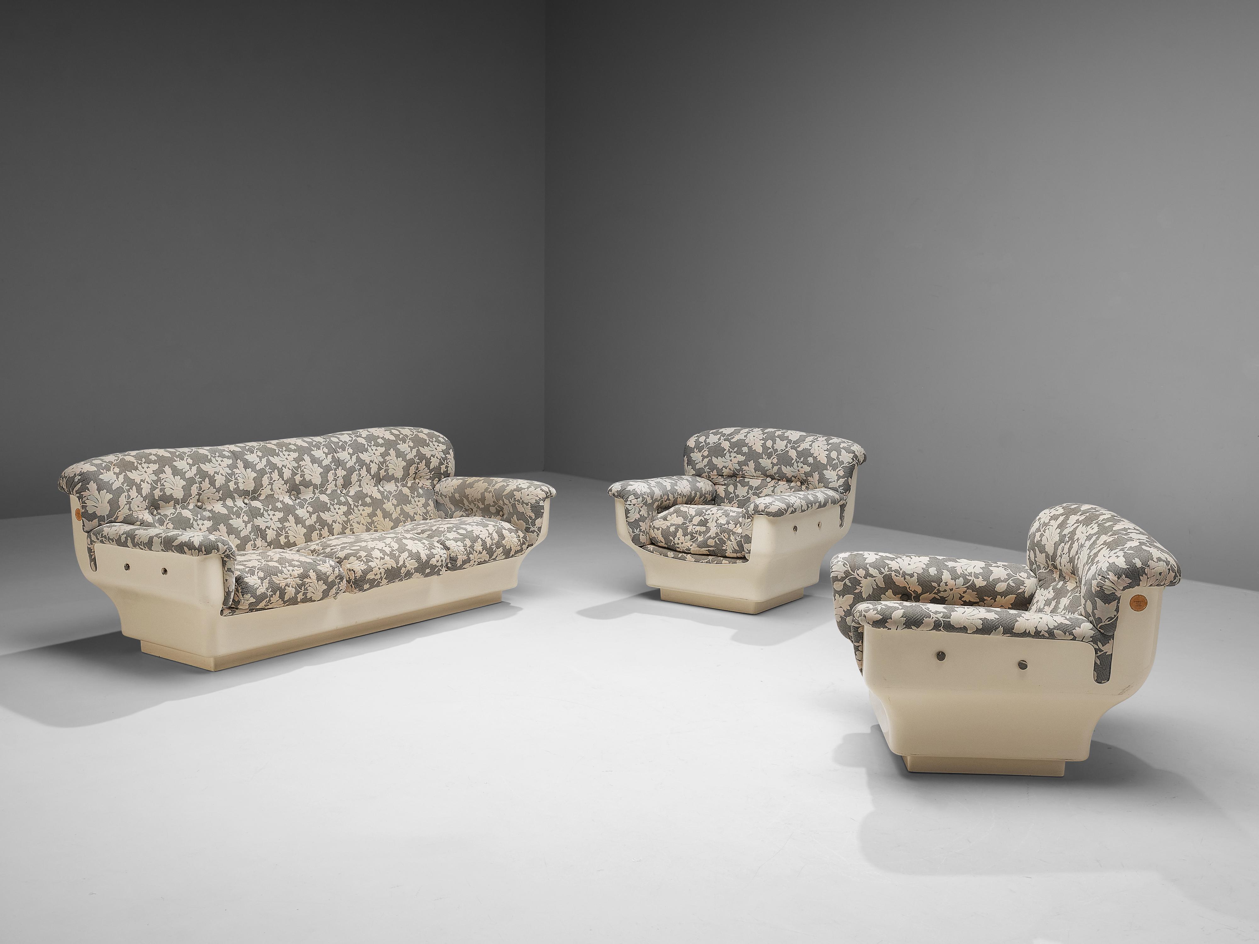Studio Tecnico for Mobilquattro ‘Delta 699’ Sofa in Floral Upholstery For Sale 2