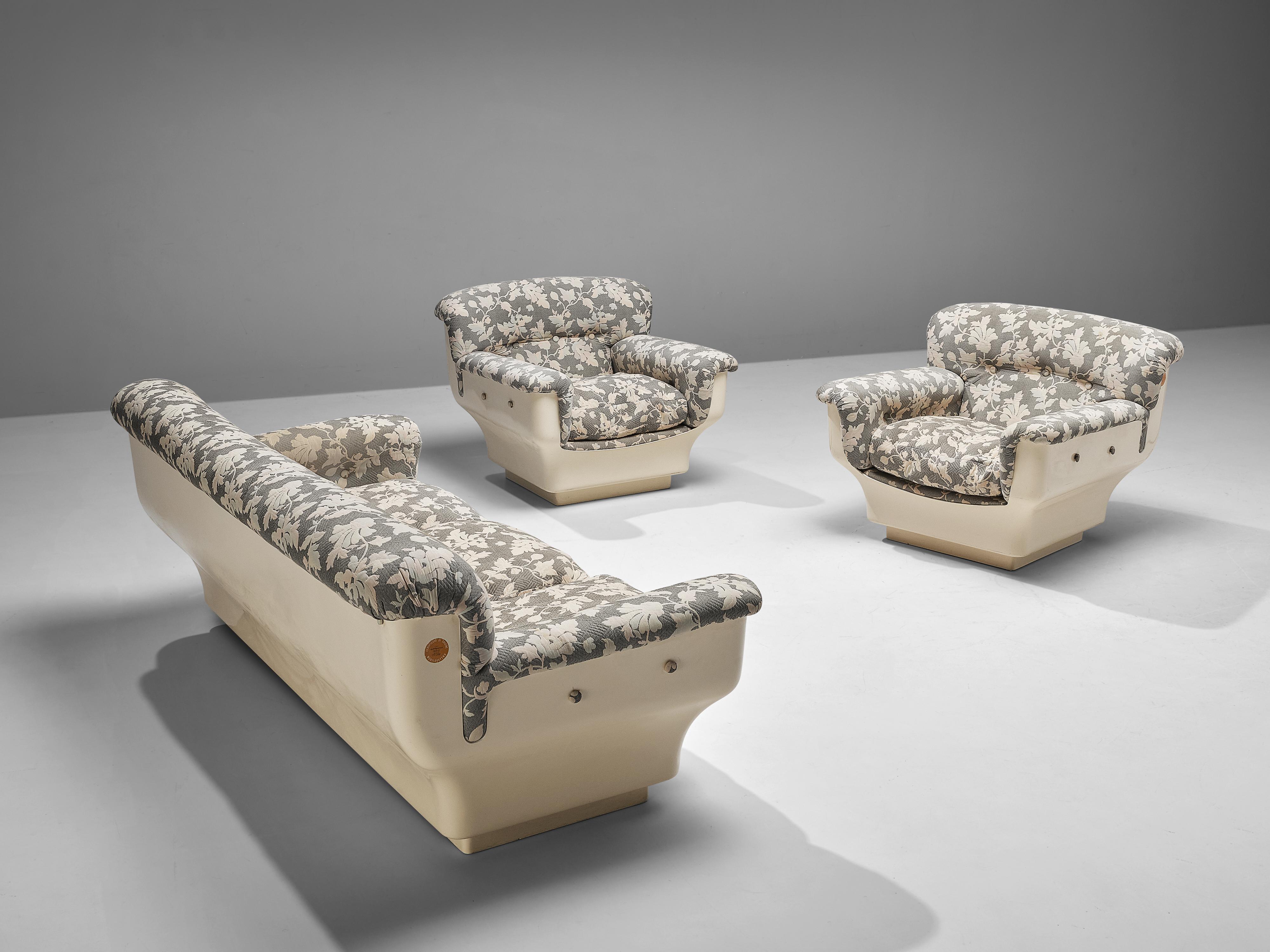 Studio Tecnico for Mobilquattro ‘Delta 699’ Sofa in Floral Upholstery For Sale 3