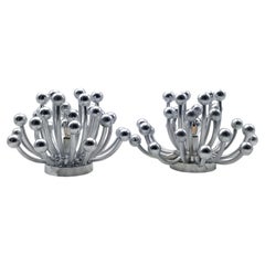 Studio Tetrarch for Valenti Pair of "Pistillo" Wall Lamps, Italy 1970s
