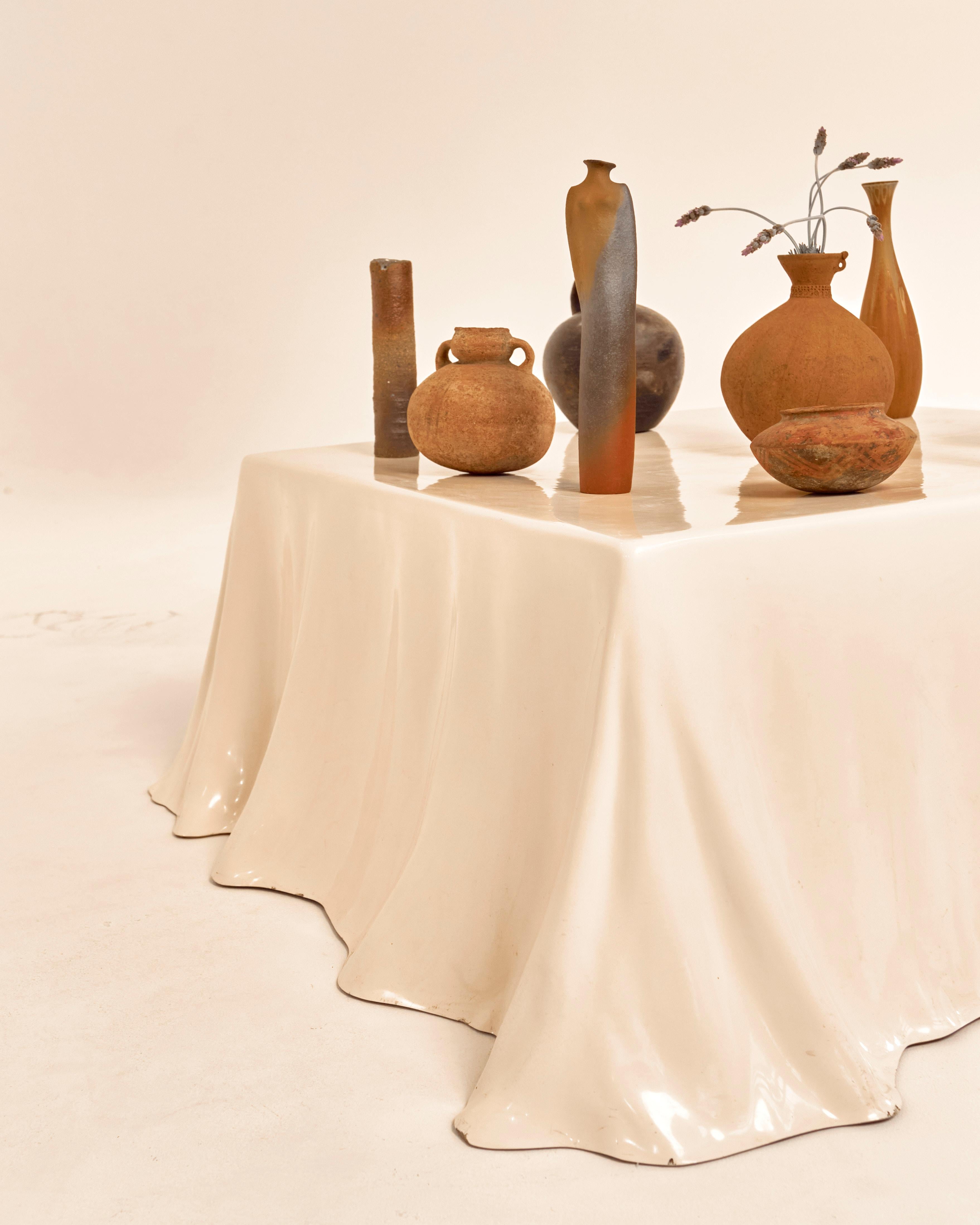 Fiberglass Studio Tetrarch 'Tovaglia' Tablecloth Coffee Table for Alberto Bazzani For Sale