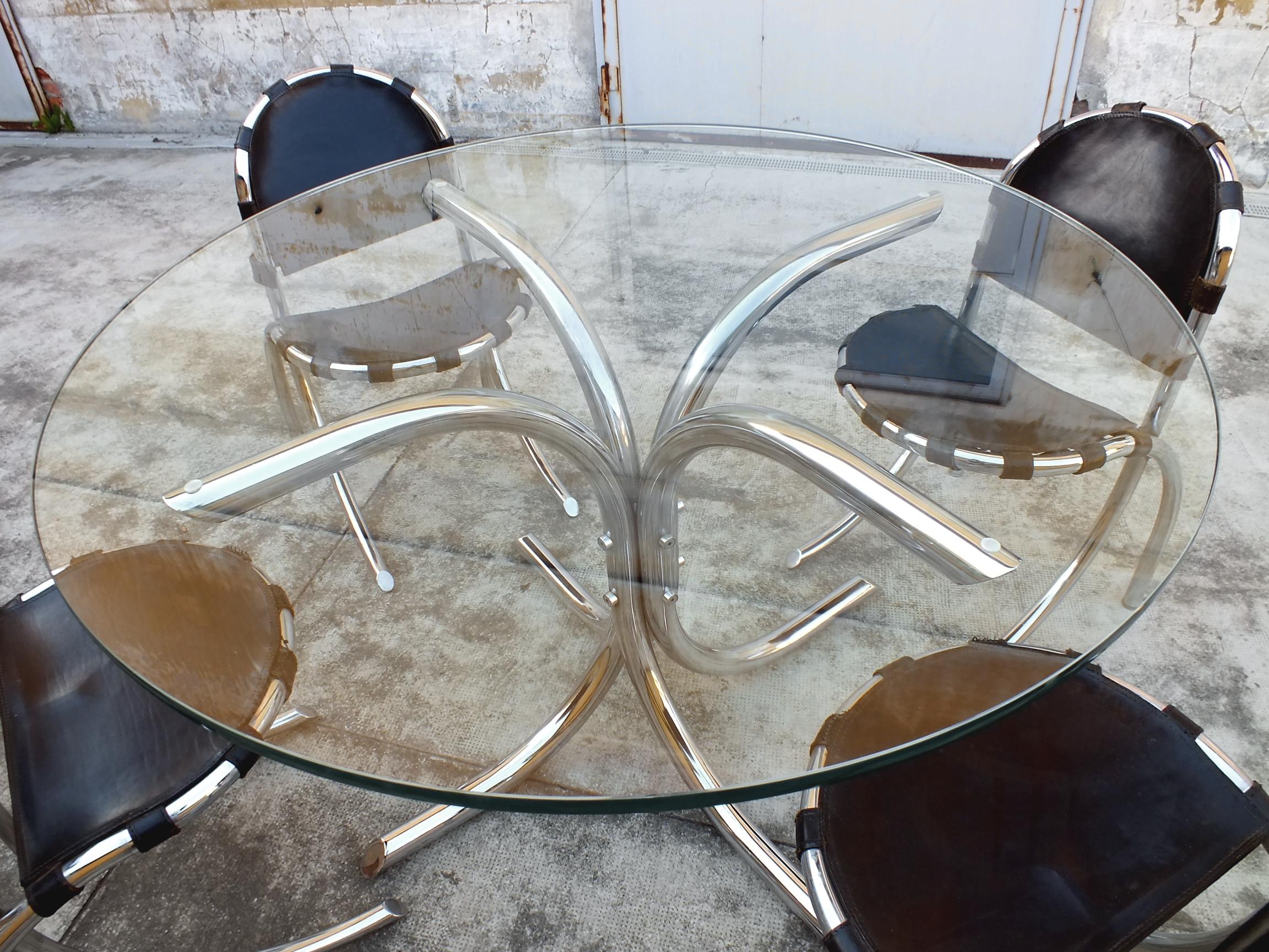 Cuir Design du studio Tetrarck pour Alberto Bazzani, Italie, années 70 en vente