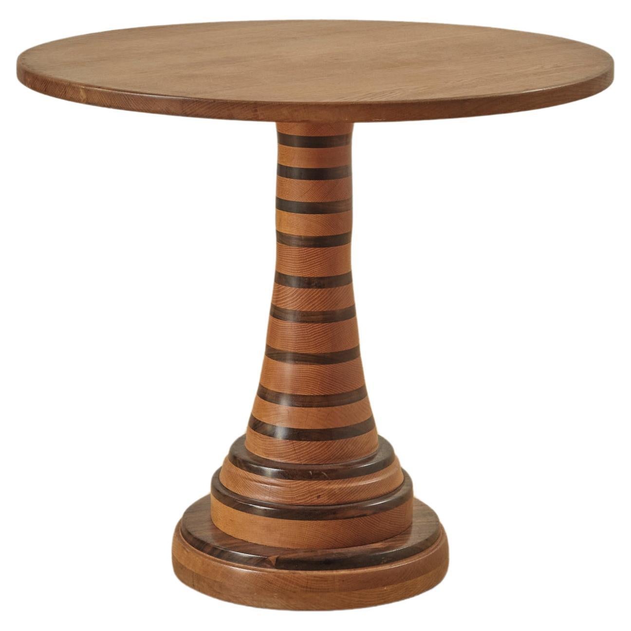 Studio Turned Pedestal Center Table