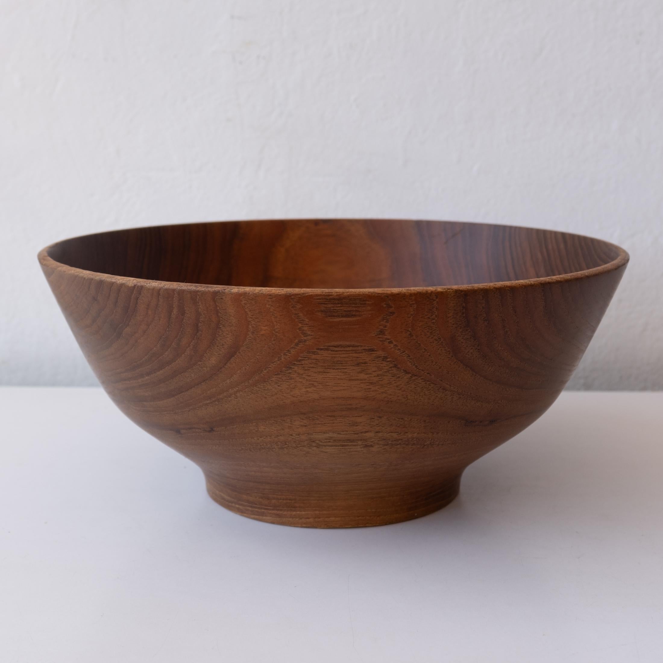Studio Turned Teak Footed Bowl by Bob Stocksdale For Sale 9