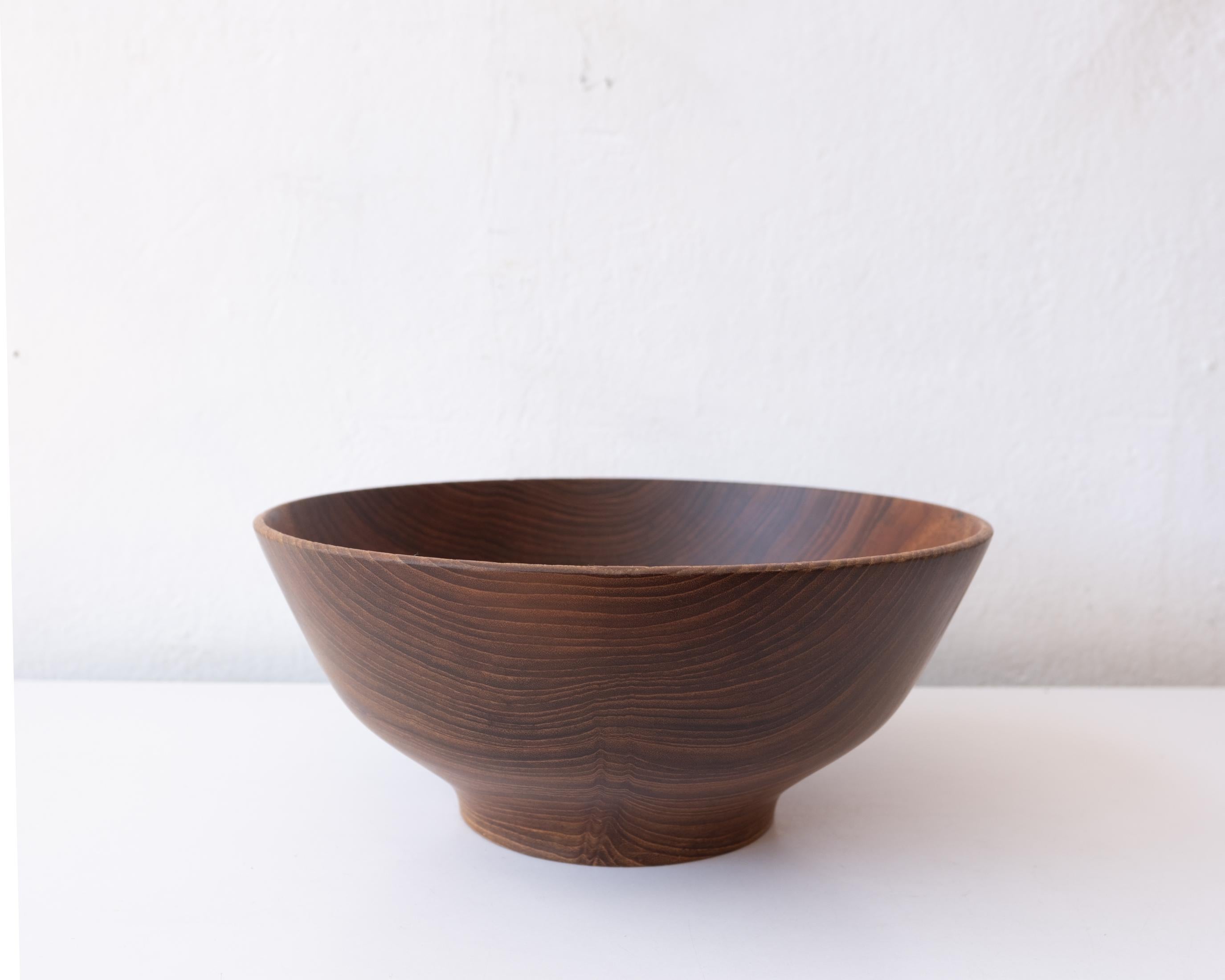 Studio Turned Teak Footed Bowl by Bob Stocksdale For Sale 3