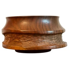 Studio Turned Wood Bowl Black Walnut Donald Saxby USA Studio Turned Wood Bowl Black Walnut Donald Saxby USA
