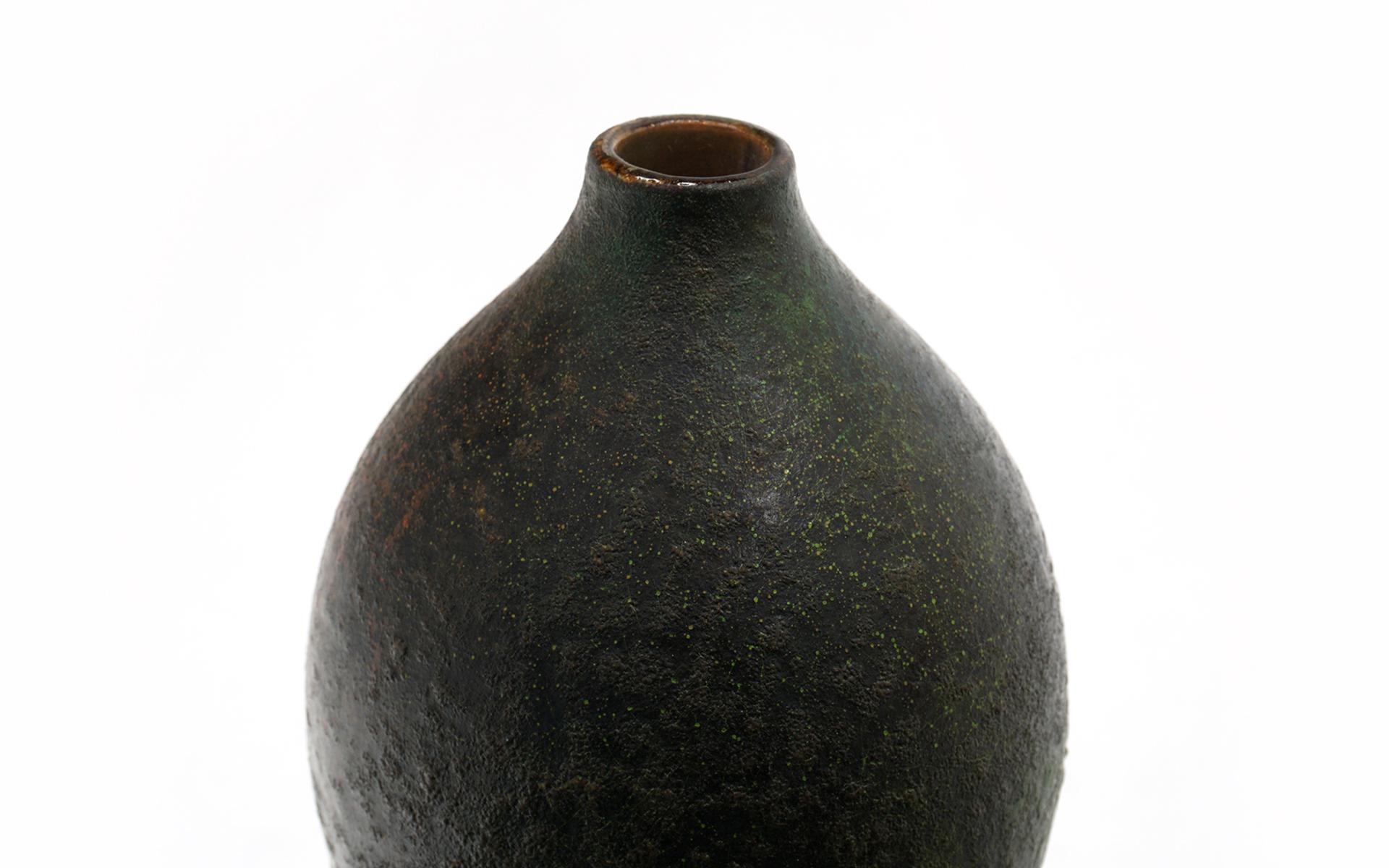Mid-Century Modern Studio Vase by Marcello Fantoni, Studio Made Glazed Ceramic, Italy 1950s Signed