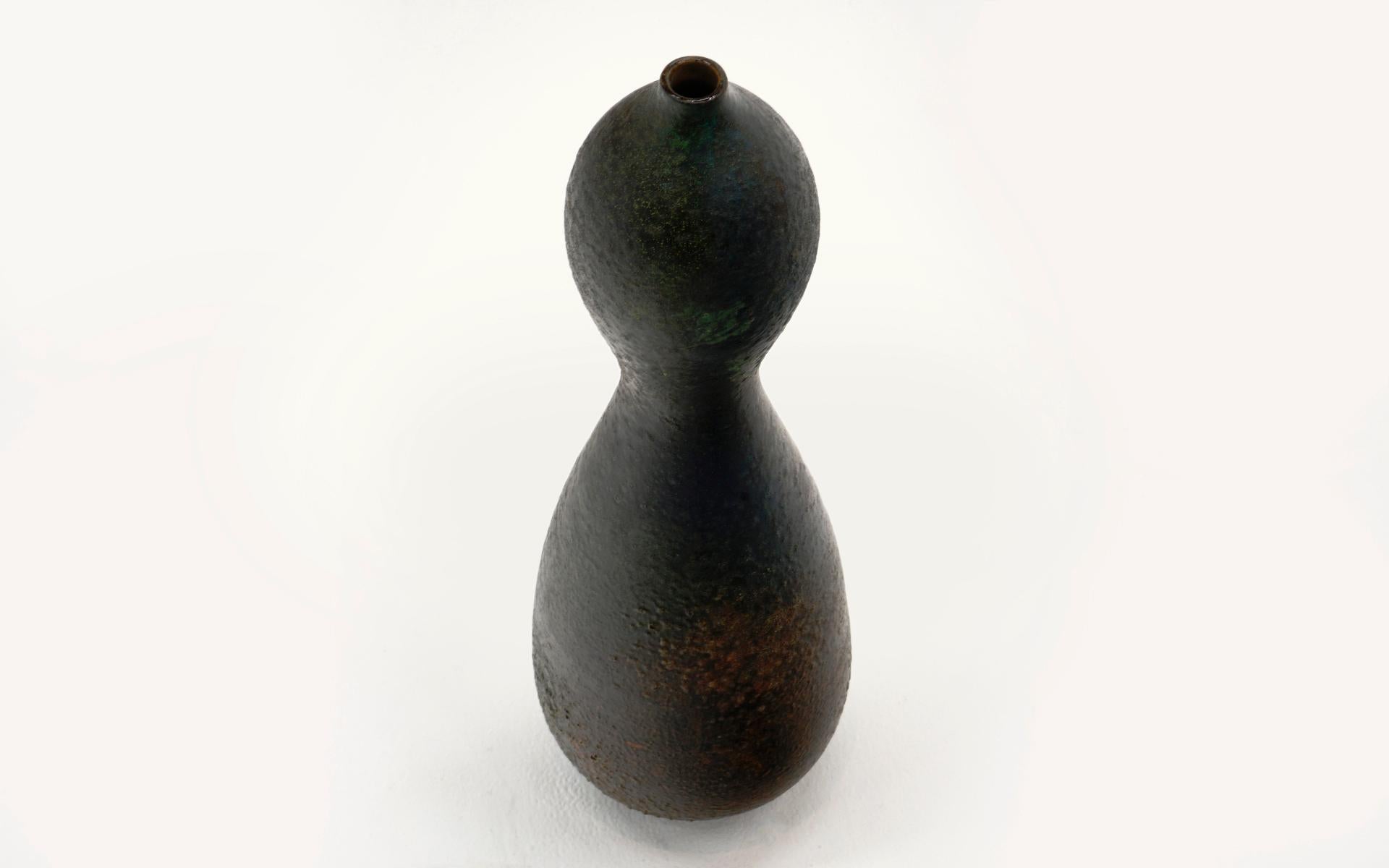 Studio Vase by Marcello Fantoni, Studio Made Glazed Ceramic, Italy 1950s Signed In Good Condition In Kansas City, MO