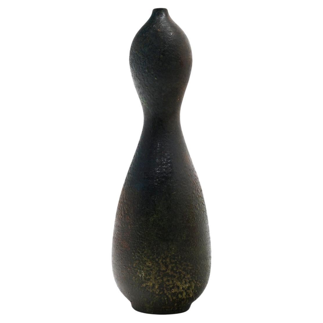 Studio Vase by Marcello Fantoni, Studio Made Glazed Ceramic, Italy 1950s Signed