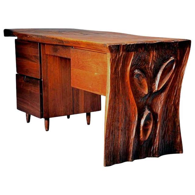 George Nakashima 'Conoid' Writing Desk in American Black Walnut For ...