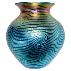  Art Glass Van Gogh Sunset Heart Vase