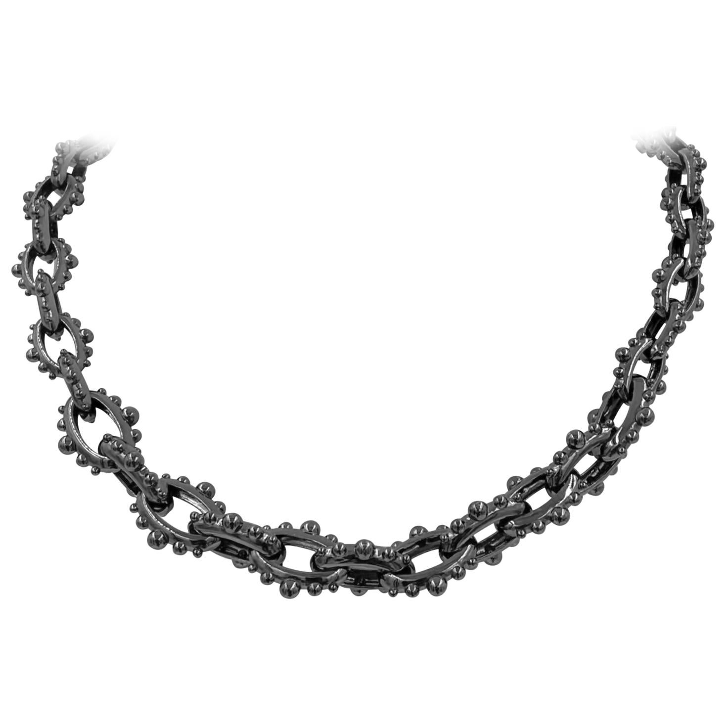 Collier à clous en argent