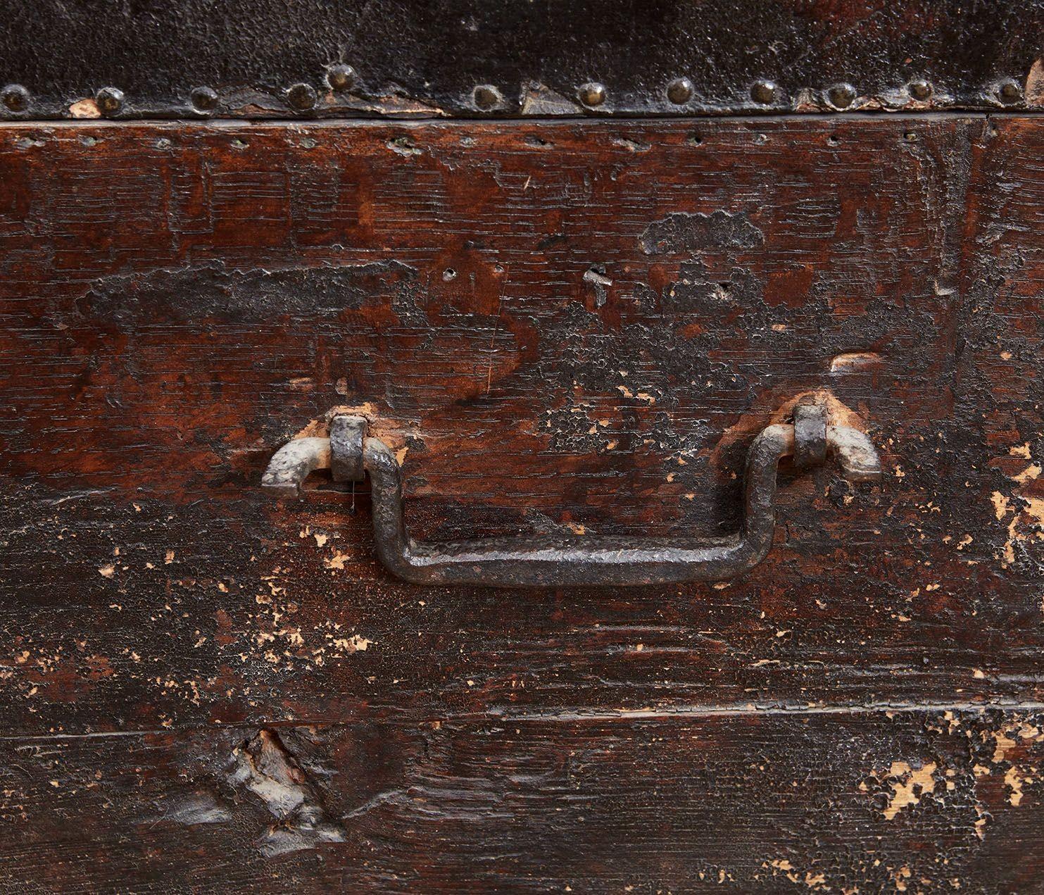 Studwork Leather Chest For Sale 2