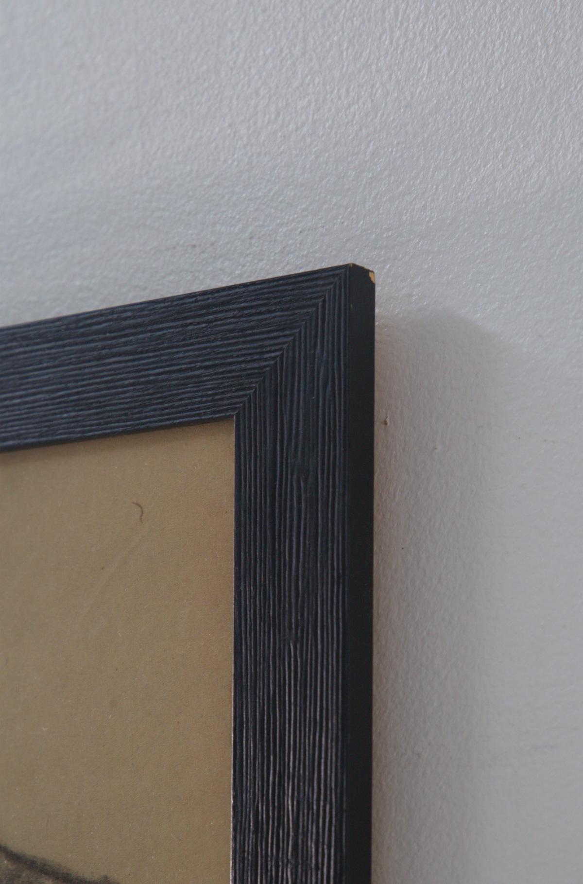 Study of a male head - Italian futurist charcoal drawing For Sale 1