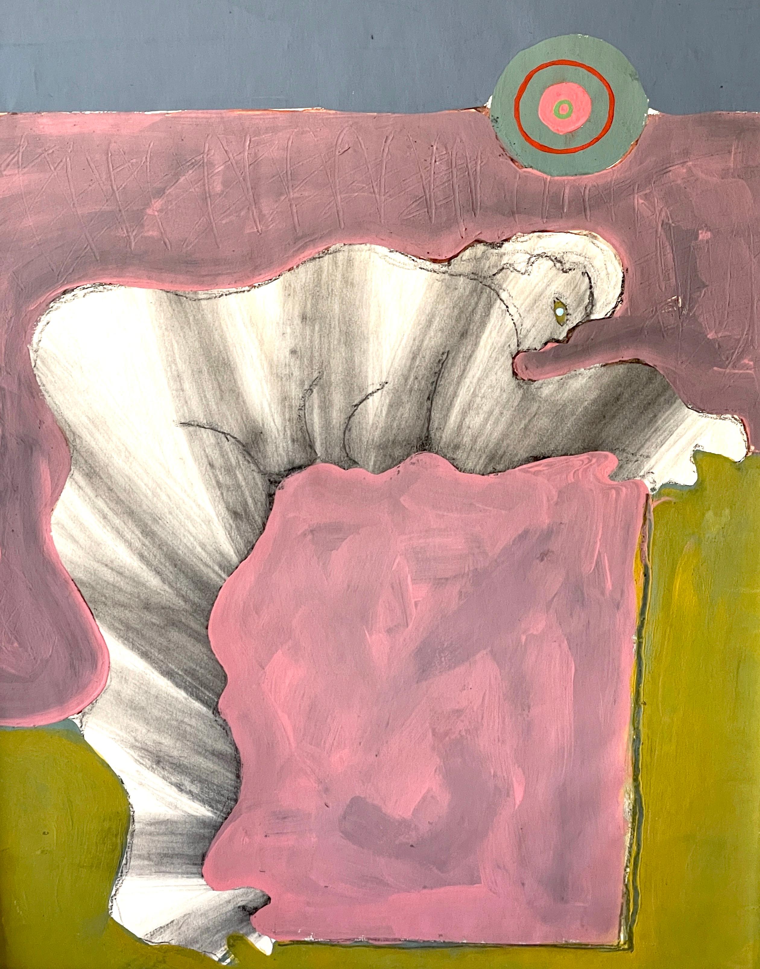 Mid-20th Century 'Study of Human Form' Oil/Mixed Media on Paper, 1960s by Douglas D. Peden For Sale