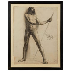 Study of Male Nude, Italian, 19th Century