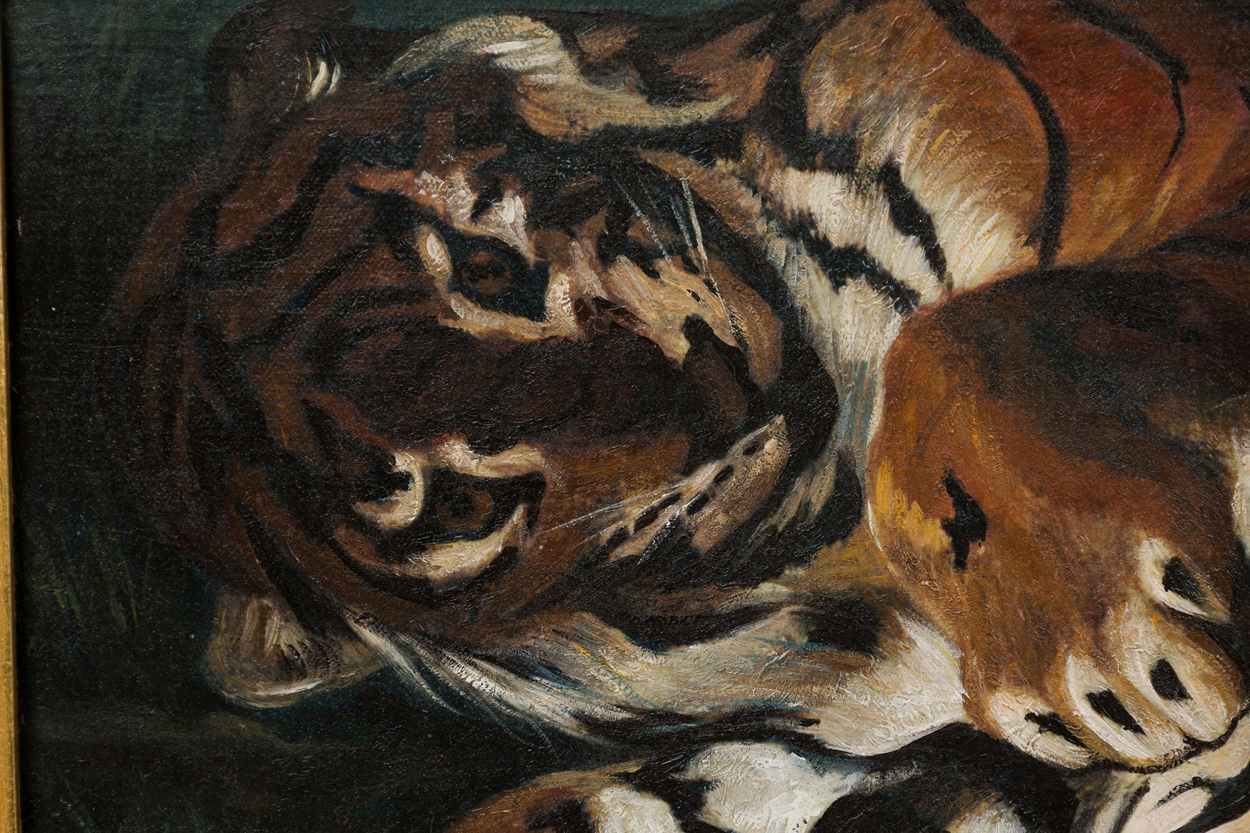 Estudio de tigres Pintura de animales salvajes en Bueno estado para la venta en Queens, NY