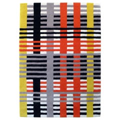 Large Study Rug by Anni Albers, Hand-Tufted Wool, Bauhaus Design