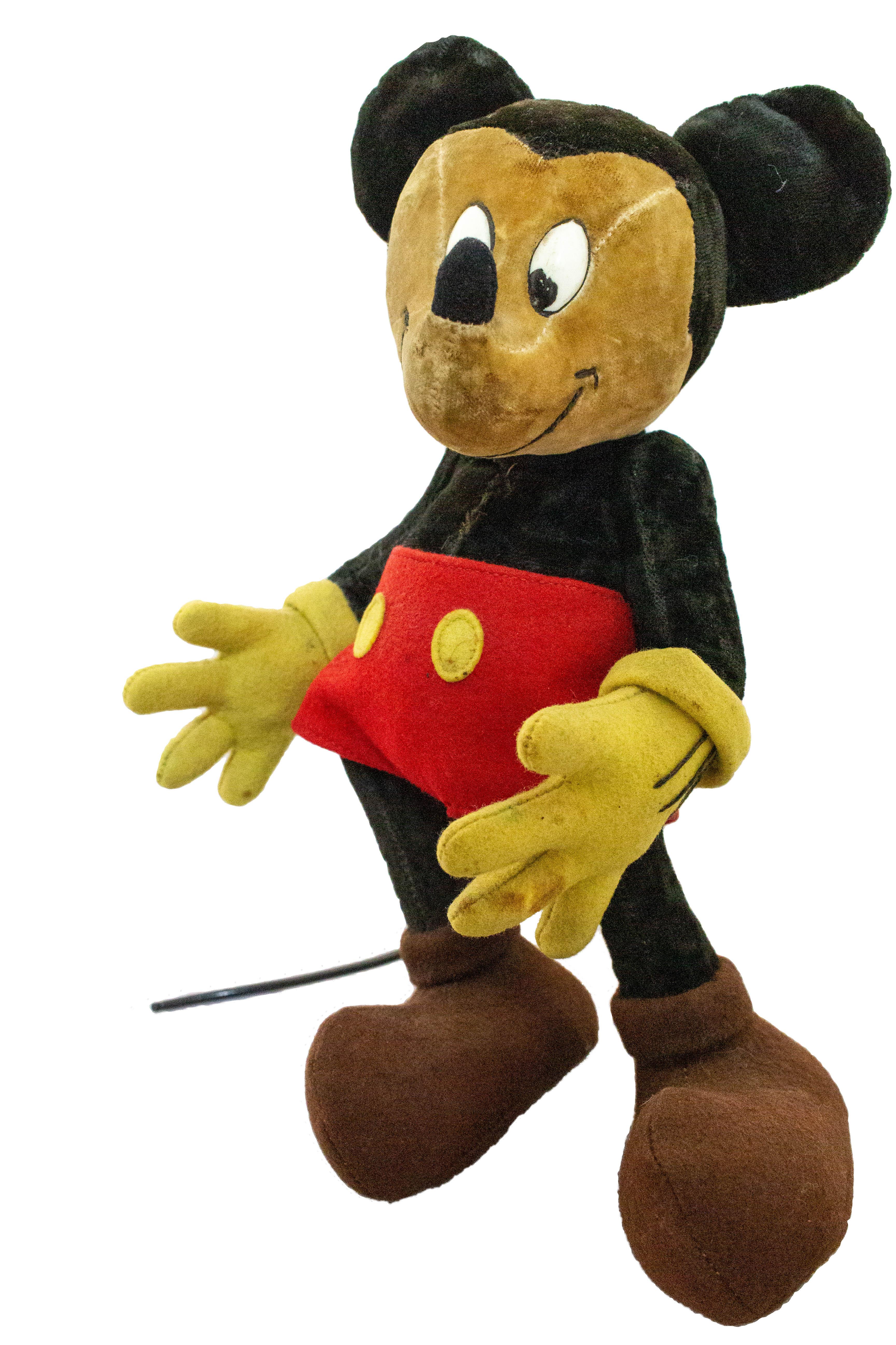 Mickey mouse velvet felt children toy, 1950
Please see also our stuffed felt mickey mouse children toy, circa 1930
Vintage condition, so does has traces of age and use, so do view all pictures well.
