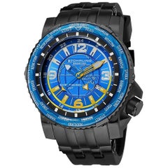 Stührling Black Blue Prestige Marine World Timer 319177-50 Watch