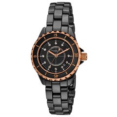 Stührling Black Rose Gold Fusion 373 373.12ob114 Watch