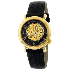 Stührling Black Yellow Gold Wall Street 108.123527 Watch