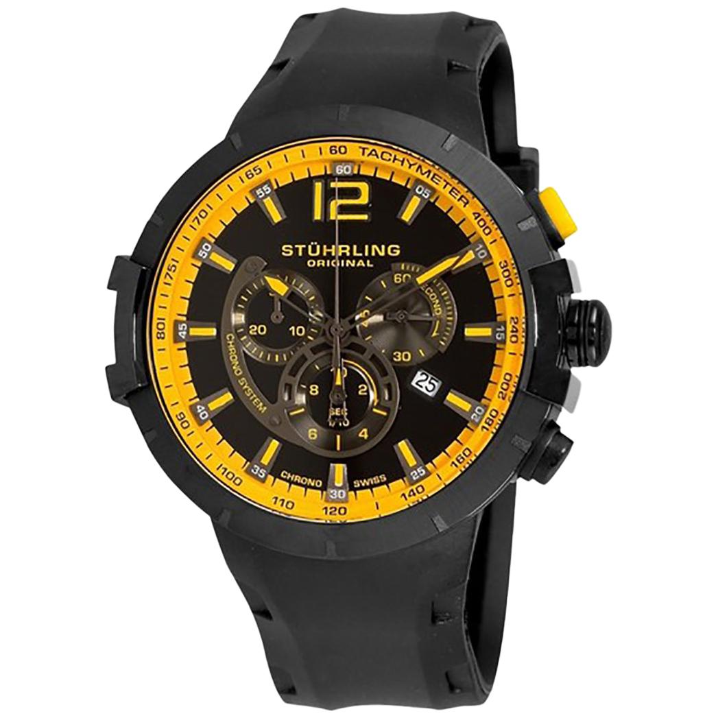 Stührling Black Yellow Phoenix Grand 224a.335665 Watch For Sale