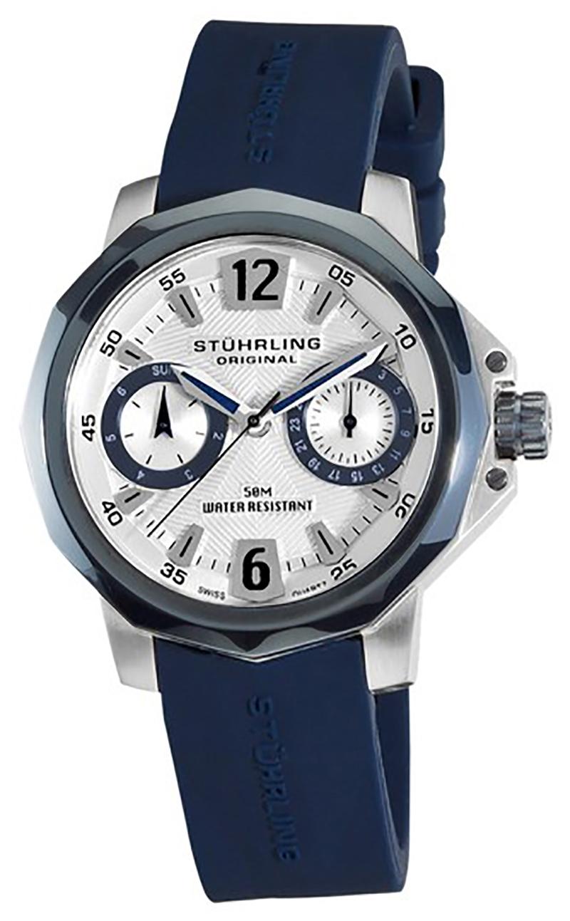 Stührling Blue 332 332.122u6c2 Watch In New Condition For Sale In New York, NY