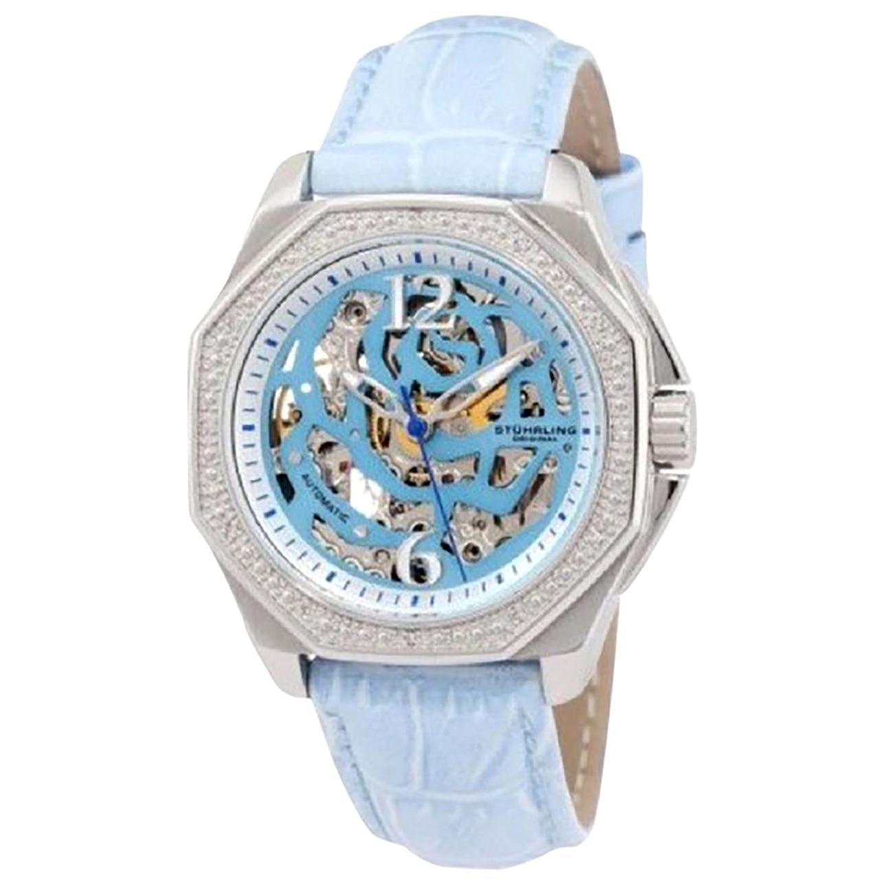 Stührling Blue Women
s Madame Nemo Light Leather 231s.1115i39 Watch For Sale